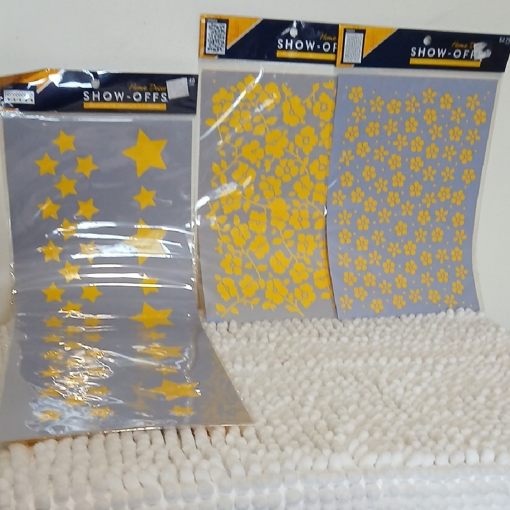 Show Offs Home Decor Yellow Star and Floral Decorative Stencil Sheets